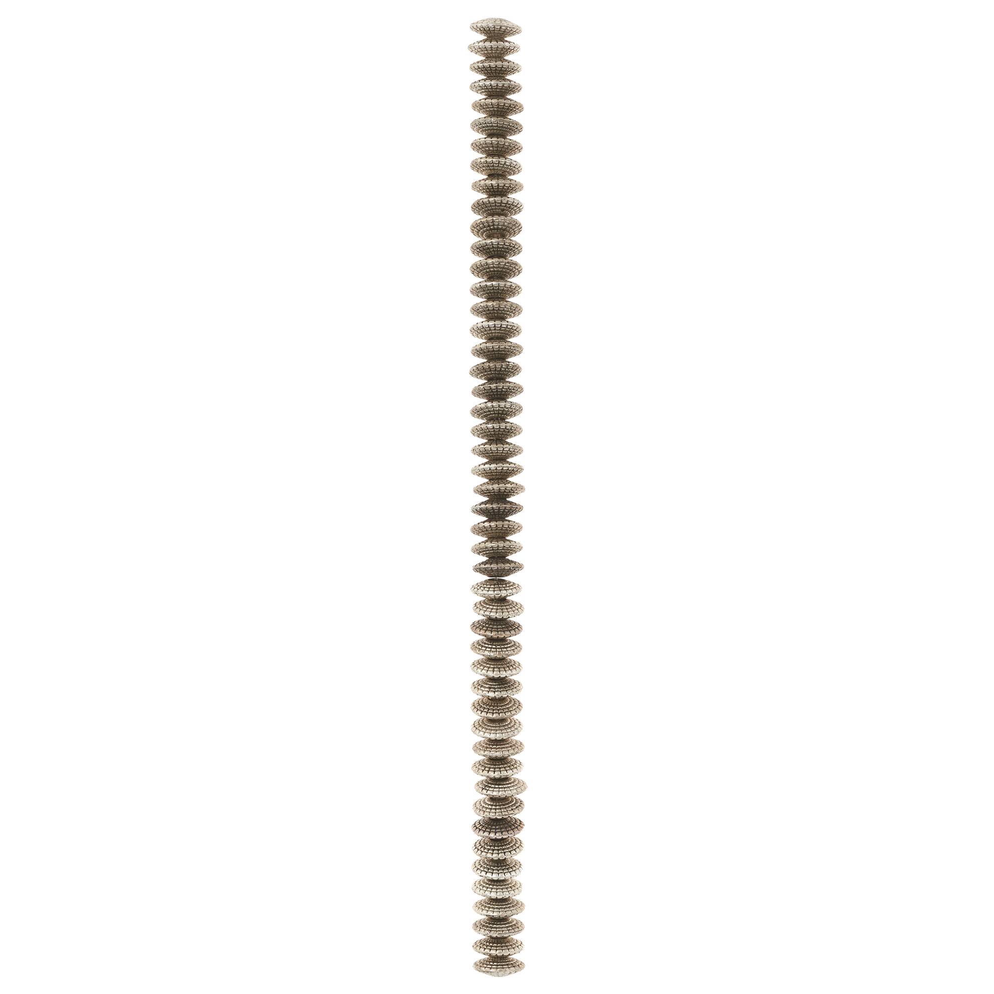 Silver Metal Carved Bicone Beads, 8mm by Bead Landing™
